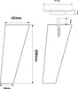 4x Möbelfüße aus Eiche – schräg, roh, 20 cm – mit Produktbild-Vorschau 2