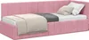 vidaXL Rohový rám postele s čelom ružový 80 cm x 200 cm Náhľad obrázku produktu 1