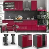 Spülenunterschrank Vicco Fame-Line Bordeaux Hochglanz 80 cm Produktbild-Vorschau 4