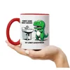 Konnte Hände nicht waschen T-Rex Tasse Rot Tyrannosaurus Produktbild-Vorschau 4