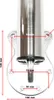 Wiltec Lot de 4x Pied de table V3 - 100 x 140 x 700 mm / Ø Voir les images du produit 7