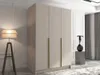 Vysoká šatní skříň 150 cm SHEELA 1 - kašmír / zlatá Náhled obrázku produktu 1