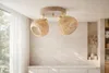 Luxolar LED Deckenlampe 2-flammig E27 Rattan Boho Produktbild-Vorschau 3
