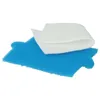 A blue sponge filter and a white filter pad, likely for a vacuum cleaner, are placed on a white background. Produktbild-Vorschau