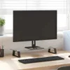 vidaXL Supporto per monitor nero 60x20x8 cm in vetro Anteprima dell’immagine prodotto 2