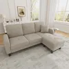 Merax L-Form Ecksofa mit Chaiselongue, 3-Sitzer Sofa mit Produktbild-Vorschau 2