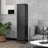 GOPLUS Badezimmerschrank hoch, Hochschrank mit 2 Türen, 5 Produktbild-Vorschau 2