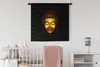 MuchoWow® Wandteppich Wandbehang Buddha - Gesicht - Gold Produktbild-Vorschau 1