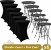 6x Schwarzer Stehtisch + Schwarze Stehtischhusse x 6 – Ø80 Produktbild-Vorschau 1