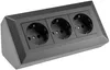 3-fach Steckdosenblock anthrazit 250V/ 16A Aufbaumontage Produktbild-Vorschau 1