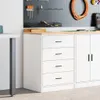vidaXL Garážová skriňa biela 60x51x85 cm z masívneho Náhľad obrázku produktu 2