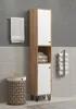 Touch Hochschrank Bad wandhängend Eiche Nachbildung, weiß Produktbild-Vorschau 6