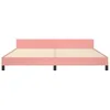 vidaXL Bettgestell mit Kopfteil Rosa 200x200 cm Samt Produktbild-Vorschau 4