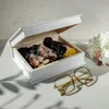 Creative Deco Buchbox Weiße Holzkiste mit Deckel 24 x 19 x Produktbild-Vorschau 2