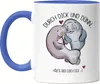 Durch Dick und Dünn Eher Dick Tasse Blau Valentinstag Produktbild-Vorschau 1