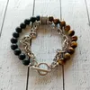 Herren Armband mit Tigerauge & Obsidian – Naturstein Produktbild-Vorschau 7