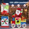 COSTWAY LED Ojciec Gwiazdka w pociągu, dekoracja świąteczna Podgląd zdjęcia produktu 5