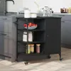 vidaXL Küchentrolley Schwarz Eichen-Optik 87,5 x 39 x 84,5 Produktbild-Vorschau 2