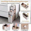 Úzka nízka skrinka COSTWAY s kolieskami, vozík na toaletné Náhľad obrázku produktu 5