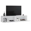 SONNI 140x40x30cm weiß Hochglanz holz hängend TV-Schränke, Produktbild-Vorschau 2