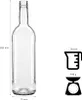 750 ml Weißglas-Weinflaschen 16 Stück mit Korken – Produktbild-Vorschau 2