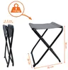 3.00 Kleiner Klapphocker Metall mit Bezug in grau - ca. 32 Produktbild-Vorschau 2