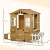 Kinderspielhaus aus Holz Spielhaus Outdoor mit Tür, Fenster Produktbild-Vorschau 3