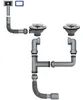 Edelstahl-Einbauspüle 2 Becken 78 x 48 cm Einbauspüle Spüle Produktbild-Vorschau 4