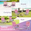 COSTWAY Set da 2 sedie da spiaggia con tavolino, sedie da Anteprima dell’immagine prodotto 4