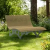 HOME DELUXE Wellenliege NIRA Teak - 97 x 148 x 152 cm, Produktbild-Vorschau 2