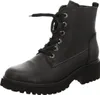 A black leather lace-up boot is shown against a white background. Anteprima dell’immagine prodotto