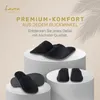 Lavea® Premium 100er Set Hotelslipper aus Velours – Schwarz Produktbild-Vorschau 4