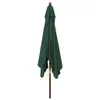 A closed green umbrella with a wooden pole against a white background. Náhled obrázku produktu