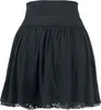 Rotterdamned Kurzer Rock Damen Floral Lace Skirt schwarz XL Produktbild-Vorschau 2
