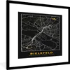 MuchoWow® Gerahmtes Poster Bielefeld - Karte - Stadtplan - Produktbild-Vorschau 1