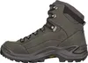 A side view of a grey hiking boot against a white background. Produktbild-Vorschau