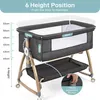 COMOMY 3-in-1 Babybett, Beistellbett Baby, Stubenwagen Baby Produktbild-Vorschau 8