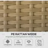 Outsunny 3 tlg. Rattan Gartenmöbel-Set Sitzgruppe mit Produktbild-Vorschau 4