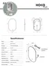 HOKO miroir de salle de bain LED 60 x 100 cm miroir mural Voir les images du produit 9