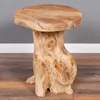 Massiver Beistelltisch FUNGO 40cm Teakholz Produktbild-Vorschau 2