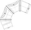 Ø 130 mm Ofenrohr Multibogen - 2 Türen - schwarz Produktbild-Vorschau 2