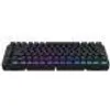 A black mechanical keyboard with RGB lighting. Produktbild-Vorschau