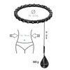 Masážní hula hoop HMS HHW02 se závažím černá Náhľad obrázku produktu 2
