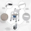 HOMCOM Chaise percée à roulettes - fauteuil roulant percé - Voir les images du produit 3
