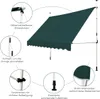 Einziehbare Balkonmarkise, 300 cm, bohrfrei, UV-beständig Produktbild-Vorschau 3