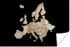 MuchoWow® Poster Karte - Europa - Glitzer 60x40 cm - Produktbild-Vorschau 1