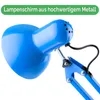 Close-up of a blue desk lamp, showing its adjustable arm and shade. Náhľad obrázku produktu