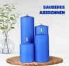 Candele a colonna HS Candle "Dark blue", dimensioni Ø7 x 20 Anteprima dell’immagine prodotto 4
