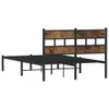 vidaXL Kovová postel bez matrace, kouřový dub 120x200 cm Náhled obrázku produktu 5