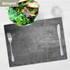 Tischsets | Platzsets abwaschbar – Stahlplatte Metalloptik Produktbild-Vorschau 4
